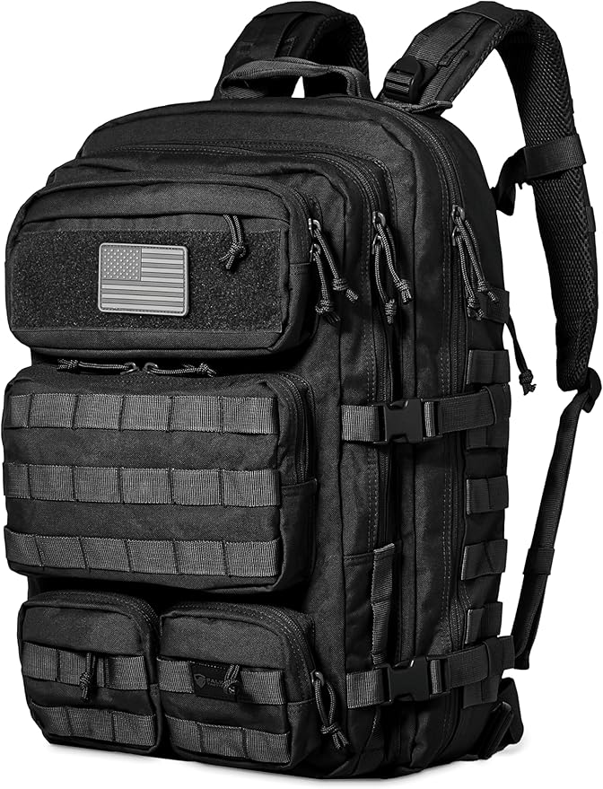 Falko Tactical Backpack for Men and Women 50L Backpack 2.4x Stronger Large Military Molle Rucksack, Bugout Backpack Outdoors