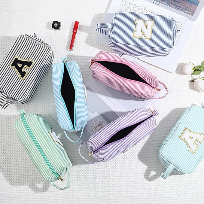 YOOLIFE Gifts for Teens - Personalized Initial Makeup Bag for Girls, Birthday Gifts for Girls, Ages 10-13