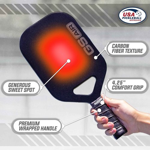 GoSports GS AIR USAPA Approved Carbon Fiber Pickleball Paddle