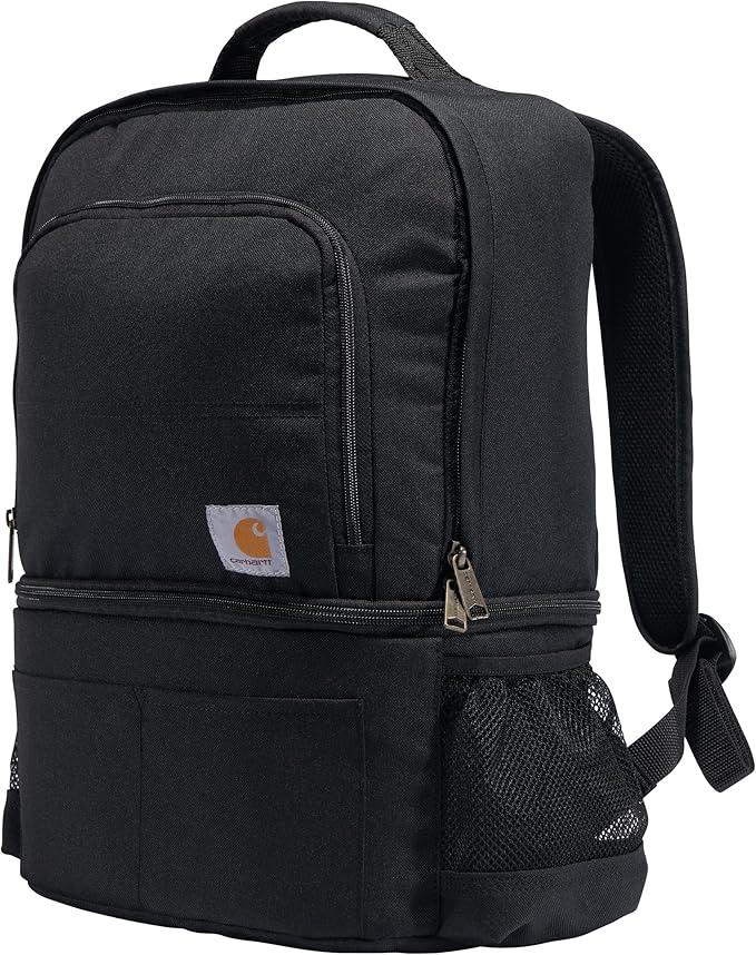 Carhartt Insulated 24 Can Two Compartment Cooler Backpack, Fully-Insulated Base, Durable Water-Resistant for Camping, Beac...