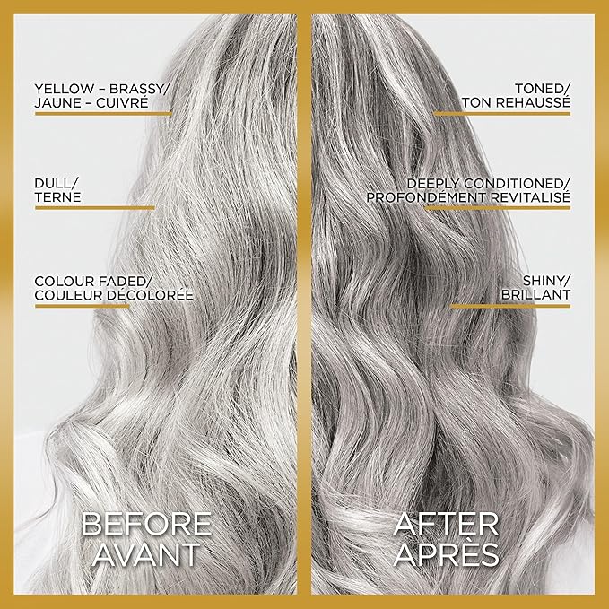 L'Oreal Paris Le Color Gloss One Step In-Shower Toning Hair Gloss, Neutralizes Brass, Conditions & Boosts Shine, Silver, 4 Ounce
