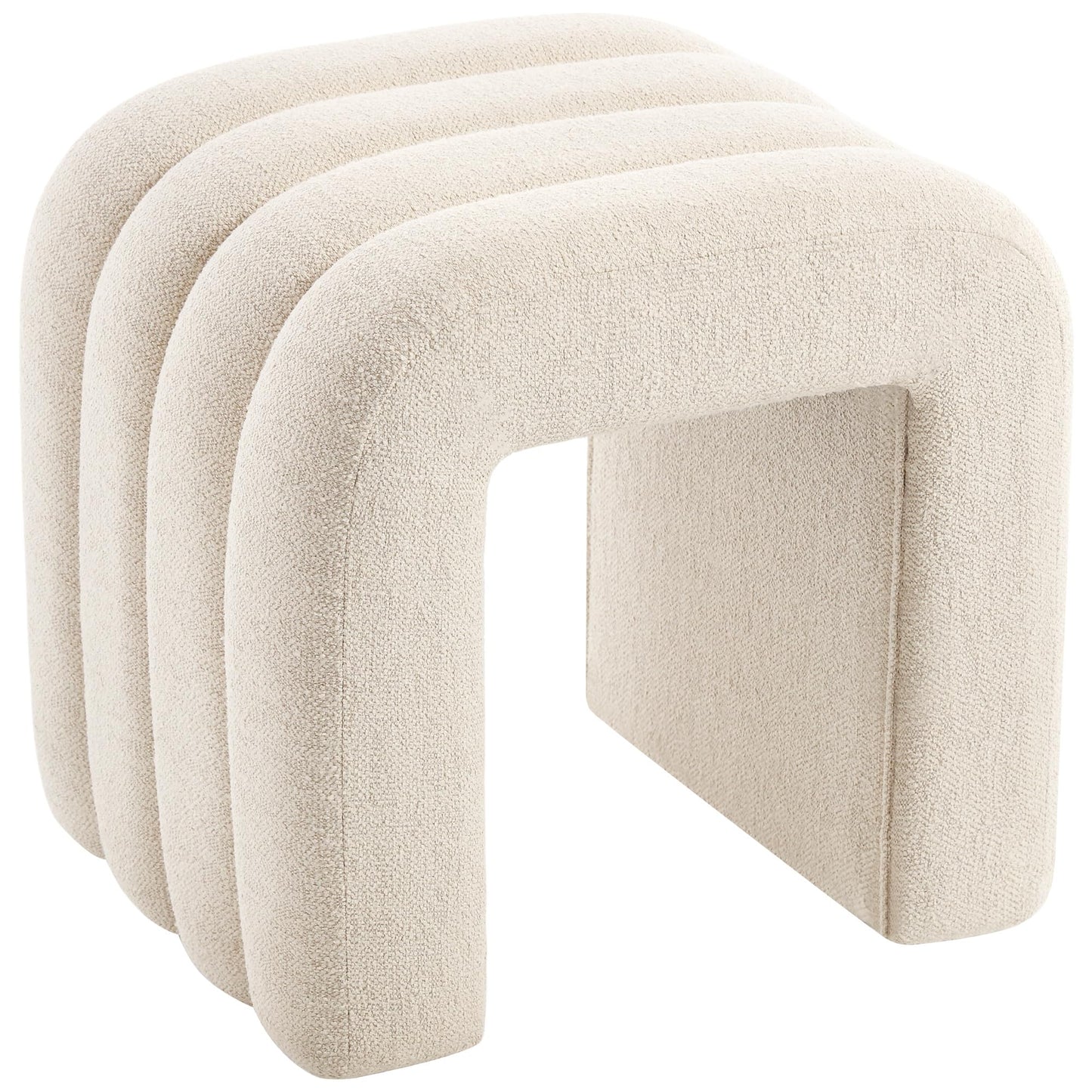 Scingu Multi-Functional Ottoman Stool, Footrest for Couch, Modern Vanity Stool for Make-up Room, Living Room and Entryway, Small Cute Footstool (Beige Linen)