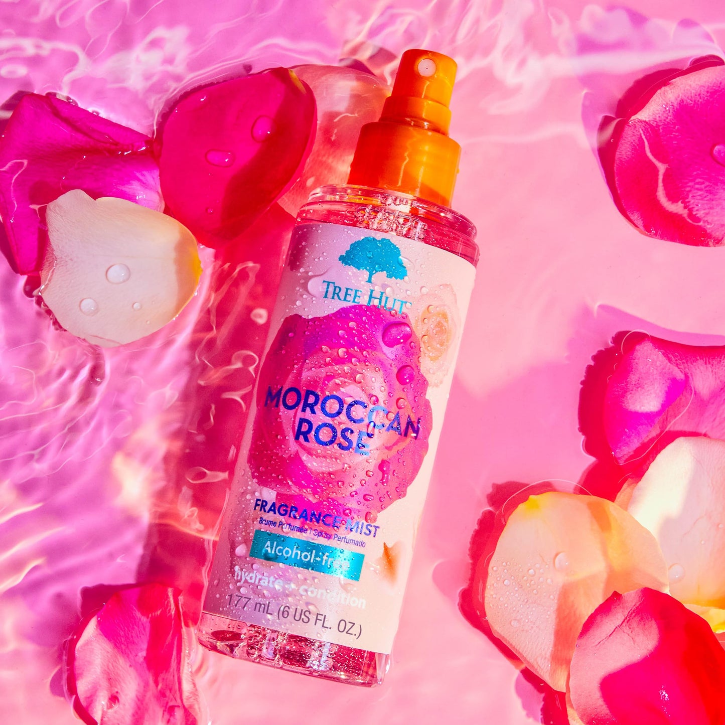 Tree Hut Moroccan Rose Fragrance Mist, Refreshing Body Spray with Light Floral Scent for Women, Layer with Favorite Scents, Holiday Gift & Stocking Stuffer, 6 fl oz