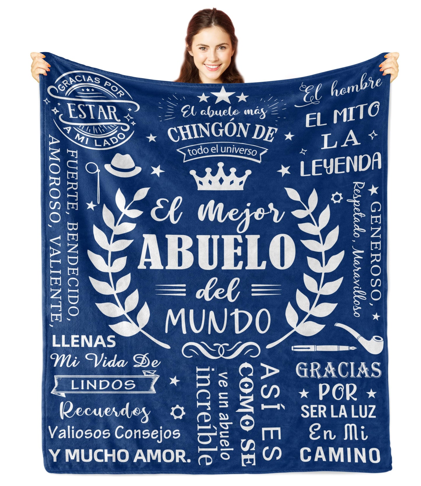 Nicetous Abuelo Gifts, Abuelo Blanket 50x60in, Regalos para Abuelo/Abuelito, Abuelito Gift, Mejor Abuelo del Mundo, Gifts for Abuelo, Abuelo Blanket Spanish, Abuelo Birthday Gifts
