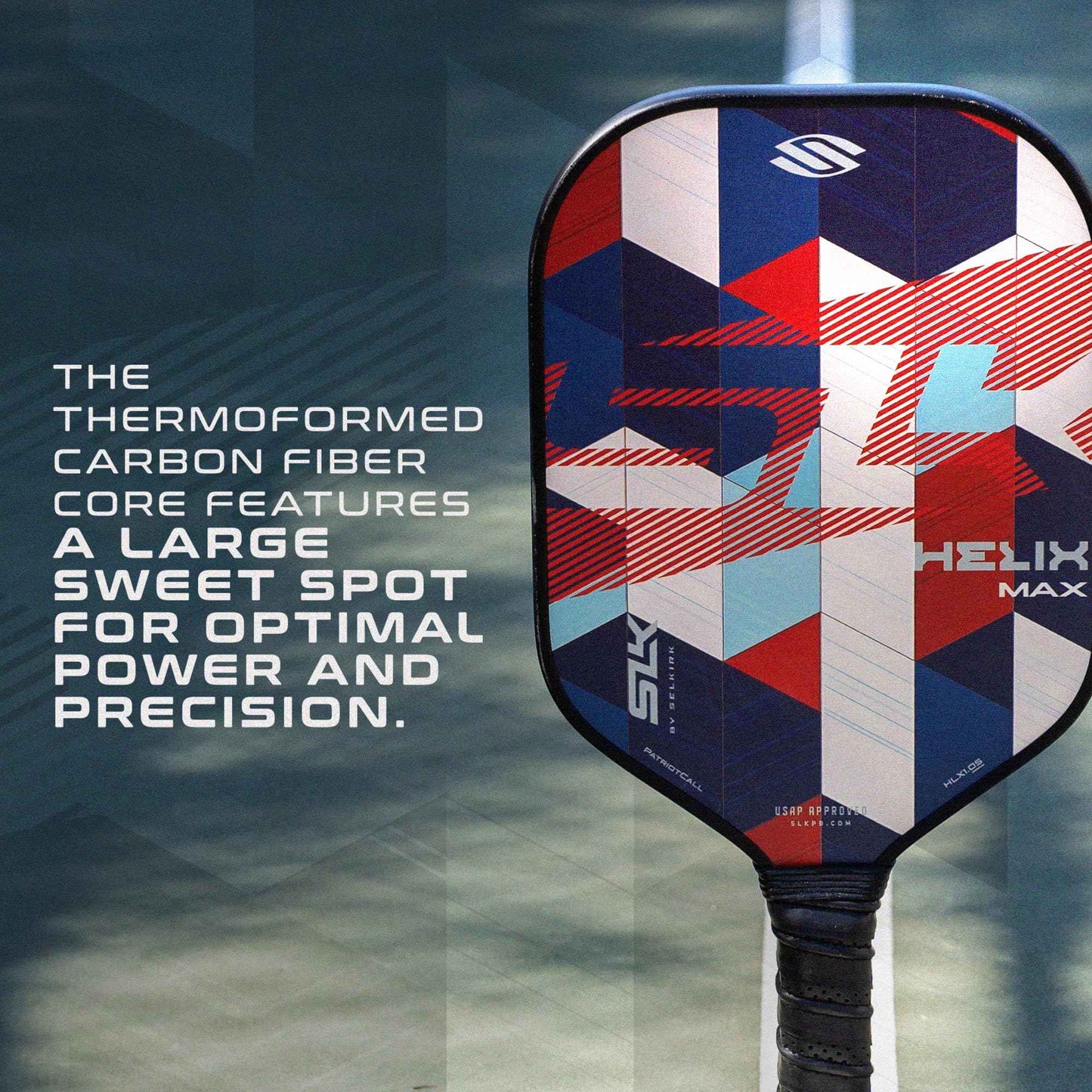 Selkirk Sport SLK Helix Pro Patriot Pickleball Paddle & Pro S1 12pk Pickleball Ball Bundle