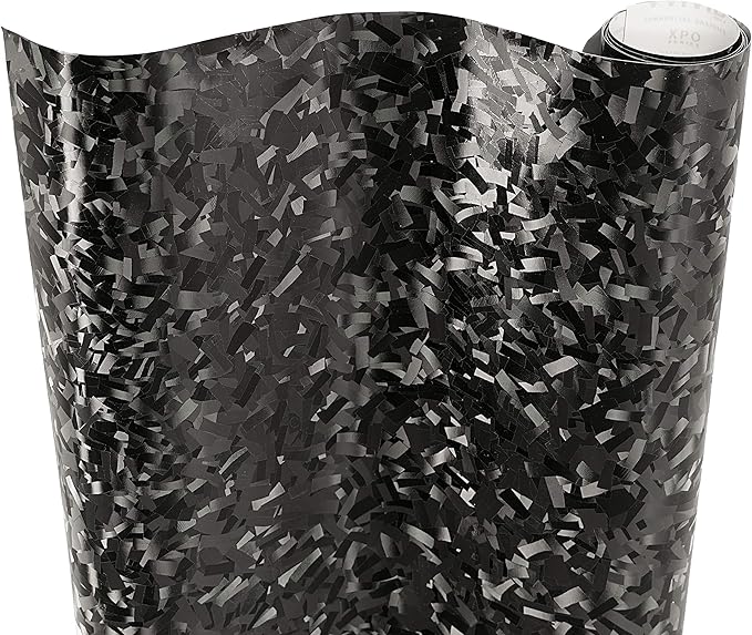 VViViD+ Forged Composite Carbon Vinyl Wrap Roll (1ft x 5ft, Black)