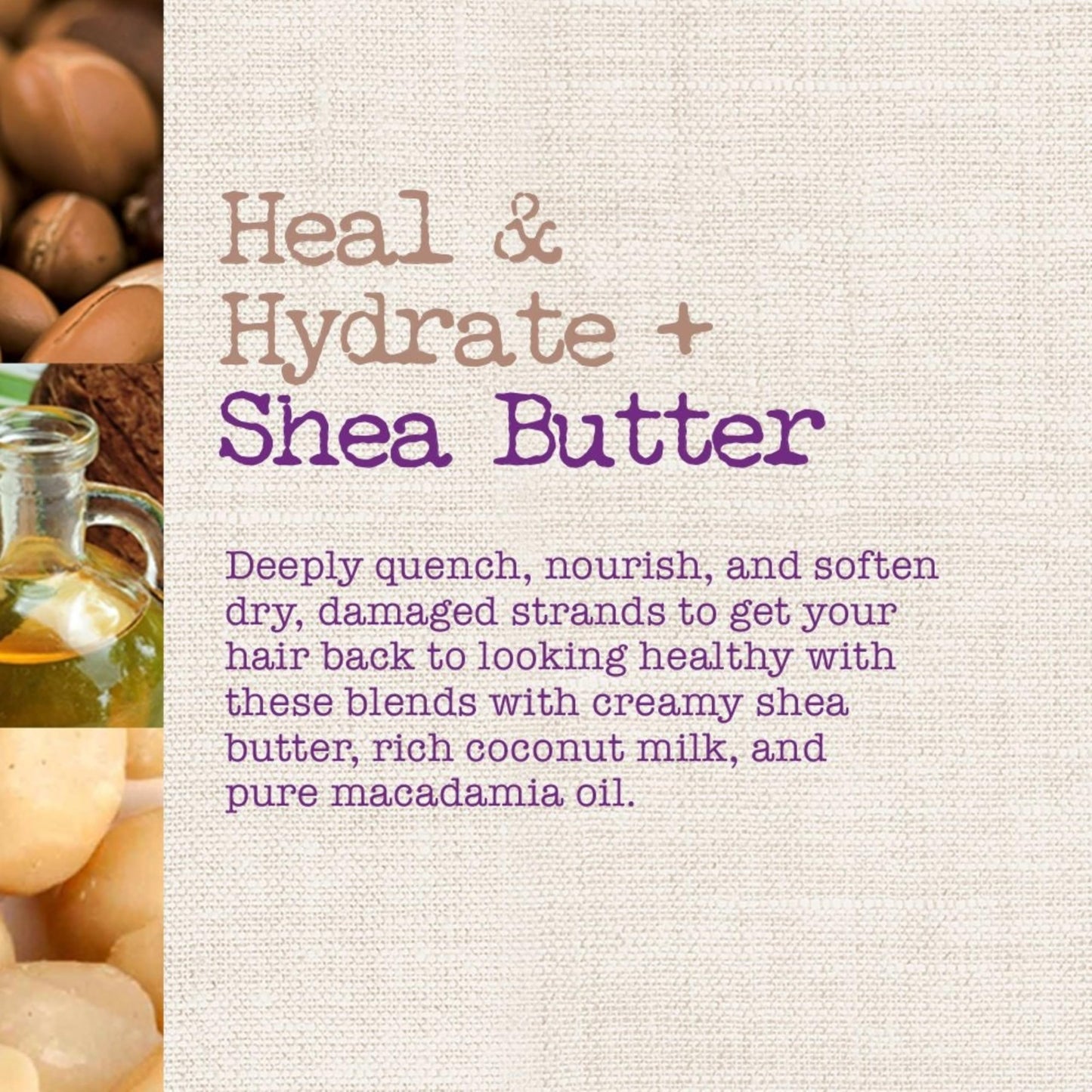 Maui Moisture Heal & Hydrate + Shea Butter Conditioner to Repair & Deeply Moisturize Tight Curly Hair with Coconut & Macademia O