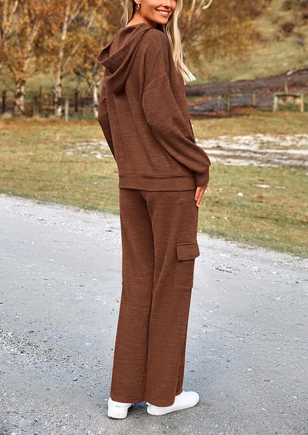 PRETTYGARDEN 2 Piece Sets for Women Fall 2026 Sweatsuits Outfits Lounge Matching Hoodie Set Travel Track Suits Winter Clothes