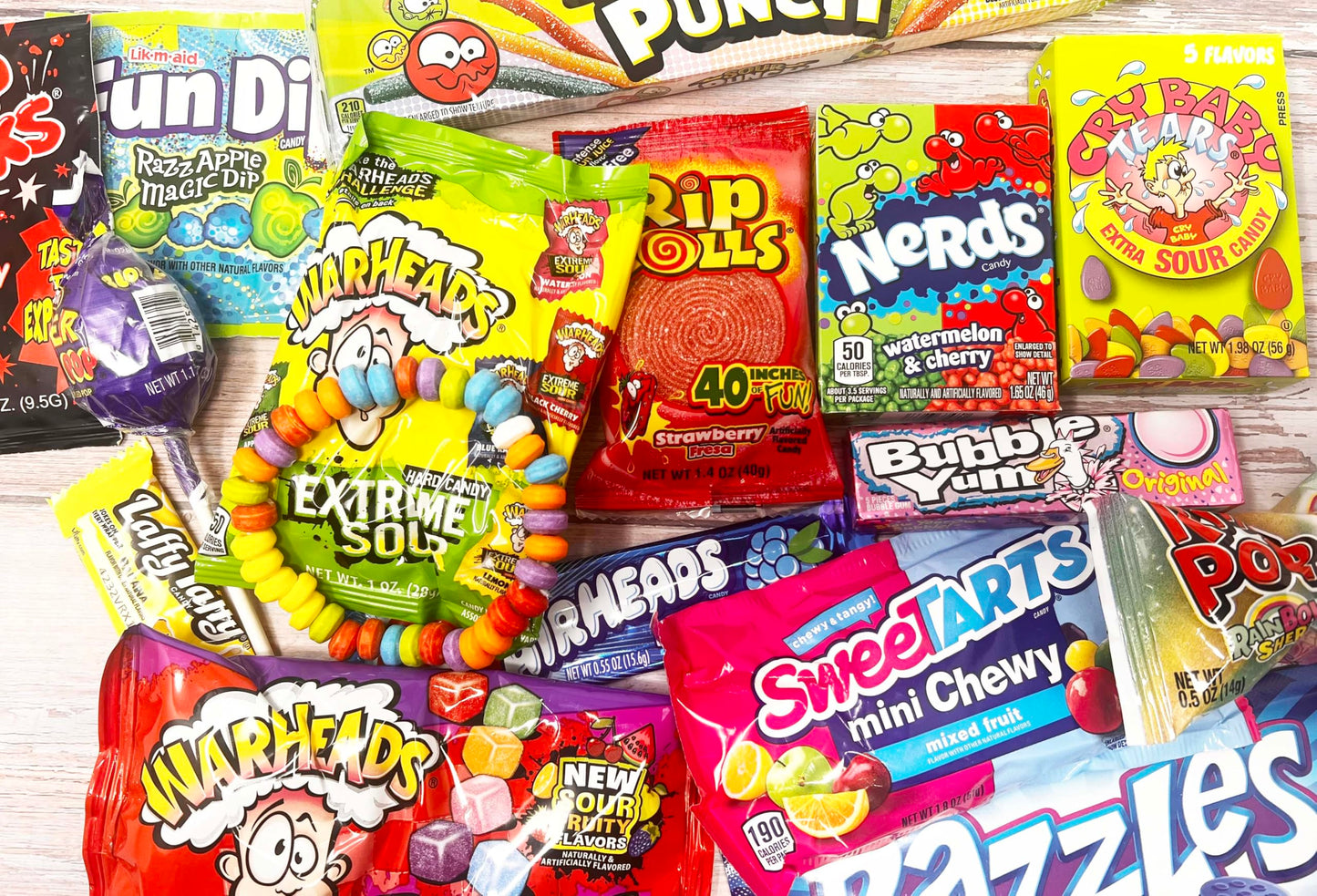 RETRO CANDY YUM ~ 1995 30th Birthday Nostalgic Candy Gift Basket Box 90s Assortment from Childhood Memories for 30 Year Old Woman or Man Born 1995 Jr