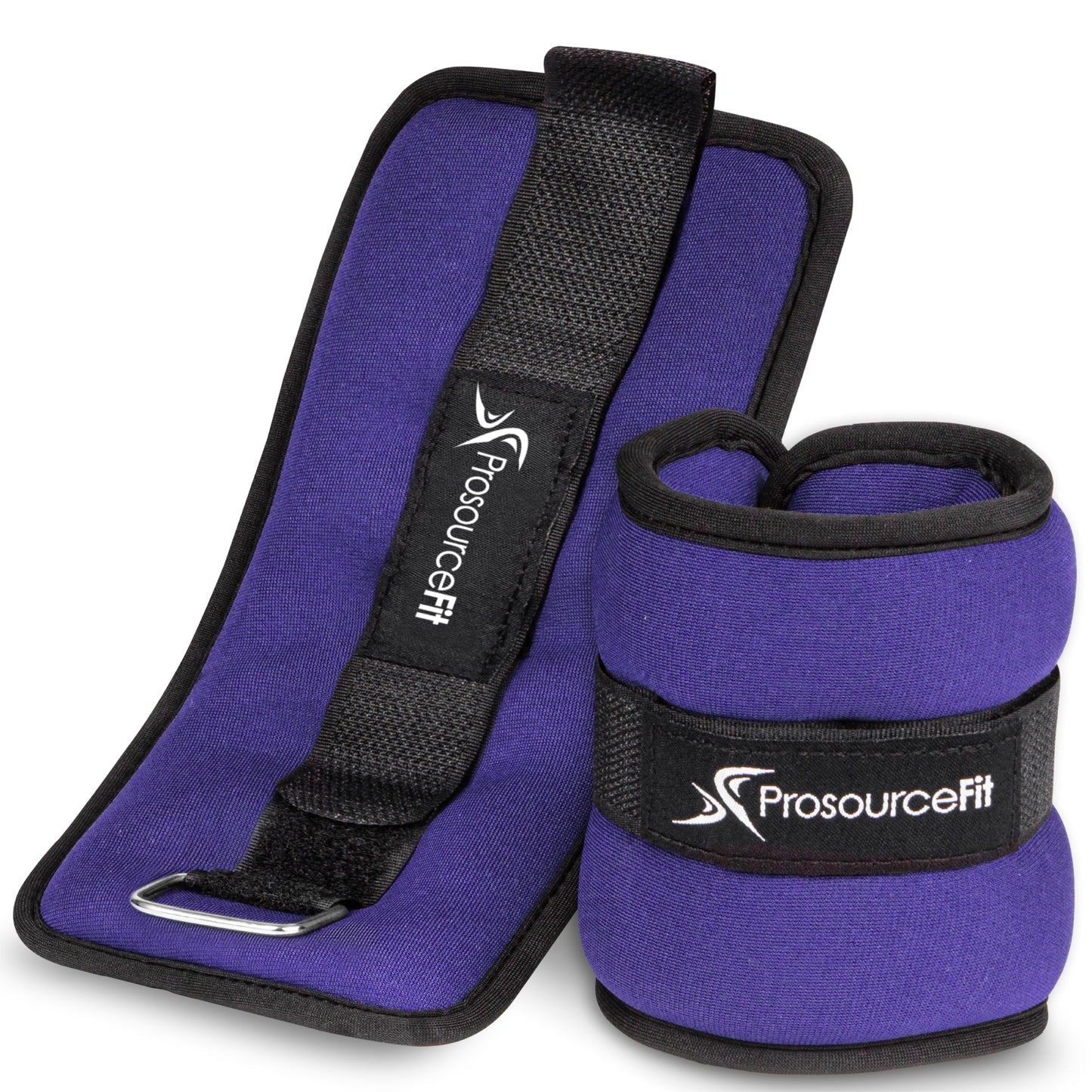ProsourceFit Ankle / Wrist and Arm / Leg Weights Set of 2, Adjustable Strap for Men and Women, Purple 2.5 LB