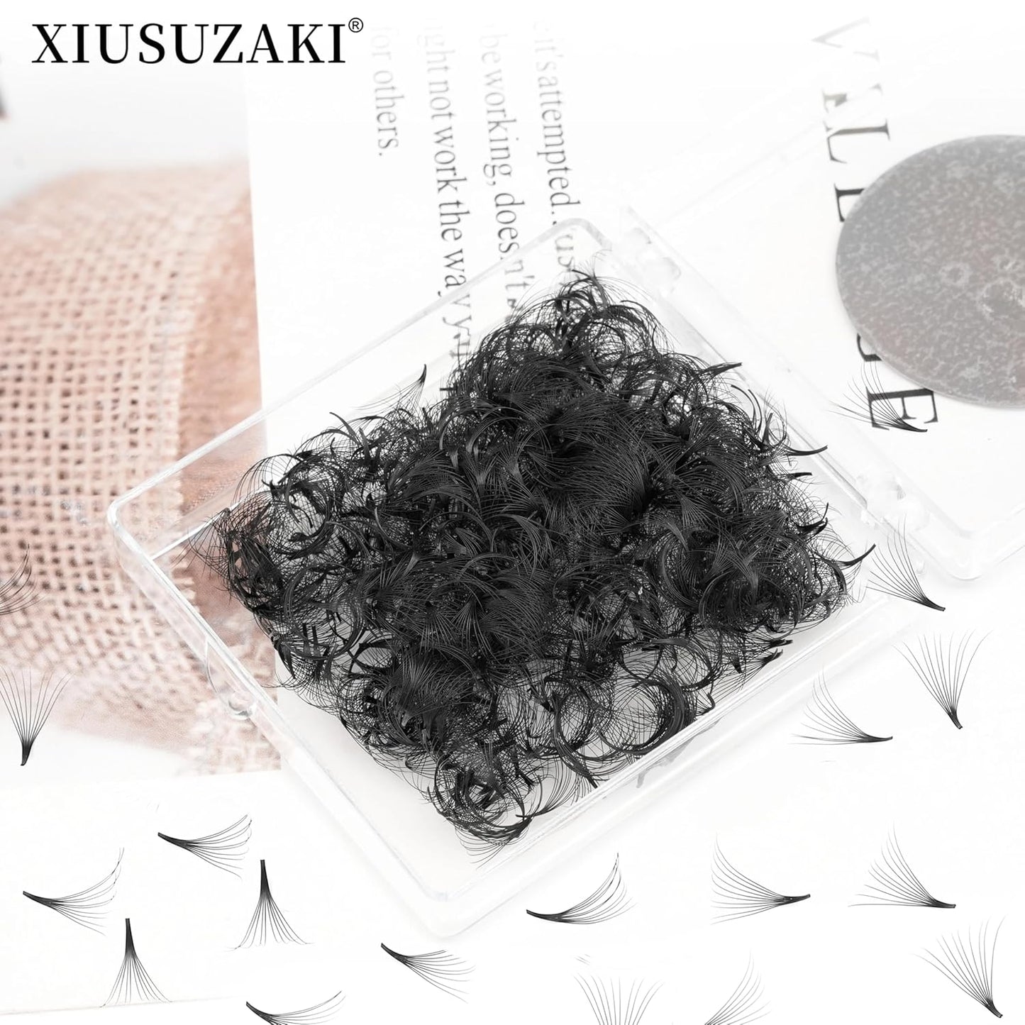 Premade Fans Eyelash Extensions 600 Fans 10D Premade Lash Fans Volume Lash Extensions 0.07 Thickness Eyelash Extension C Curl Mix 13-20mm Fluffy Soft Handmade Loose Fan(600Fans-10D-0.07-C,13-20mm)