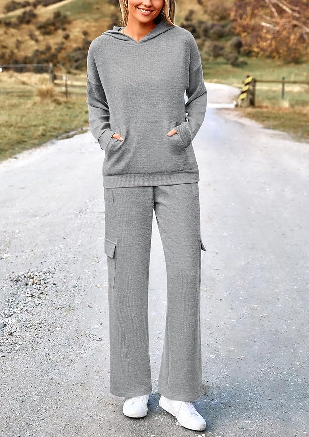 PRETTYGARDEN 2 Piece Sets for Women Fall 2026 Sweatsuits Outfits Lounge Matching Hoodie Set Travel Track Suits Winter Clothes