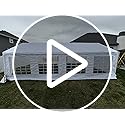 Quictent 20x50ft Heavy Duty Party Tent Outdoor Canopy Tent Carport Wedding Event Shelter BBQ Wedding Tents for Parties wit...