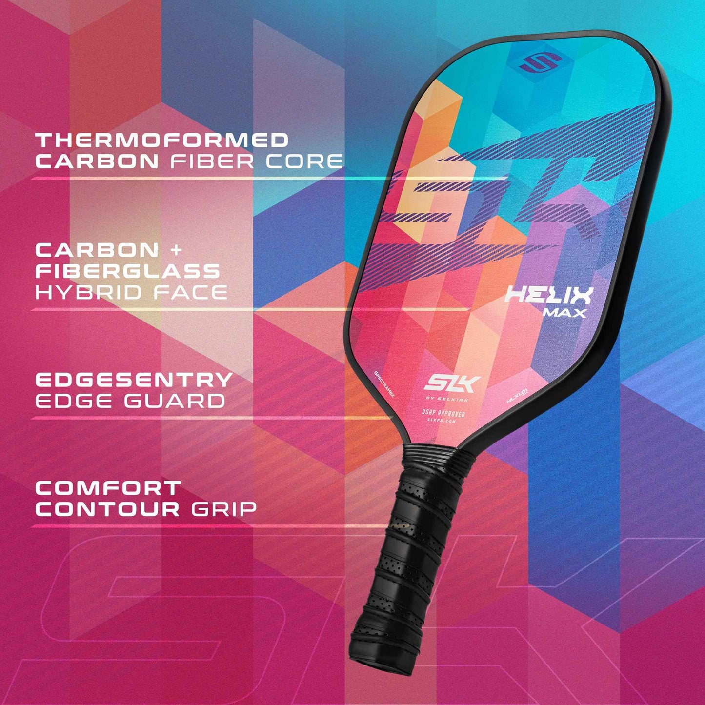 Selkirk Sport SLK Helix Pro Spectra Pickleball Paddle & Pro S1 12pk Pickleball Ball Bundle