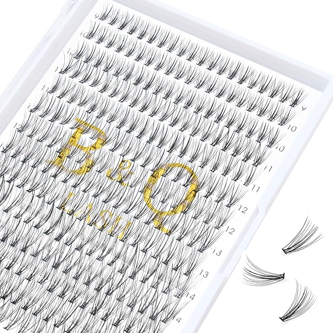 Individual Lashes 280 Cluster Lashes Clusters B&Q Eyelash Clusters 10D 20D DIY Eyelash Extension Lash Clusters Extensions C D Curl Cluster Eyelash Extensions（20D-D-0.07,9-16 mix）