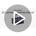 CleverMade Collapsible Shopping Basket, Ocean, 3PK - 24L (6 Gal) Reusable Plastic Grocery Shopping Baskets, Holds 25lbs Pe...