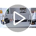 Mifoci Bartending Supplies Garnish Tray with Lid Bar Caddy 3 Tier Glass Rimmer 12 Stainless Steel Bottle Pourers 2 Juice P...