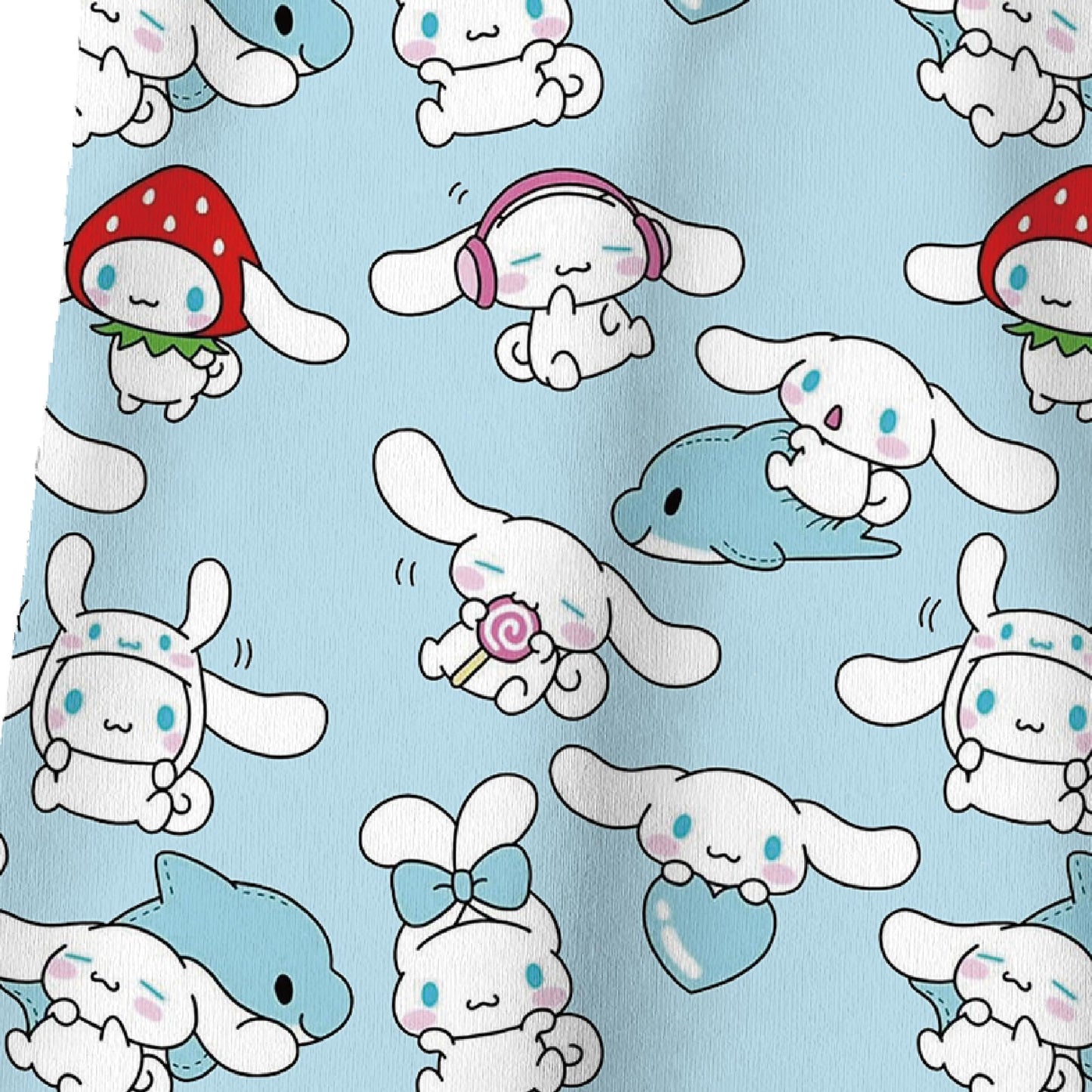 MaxTed Girl's Princess Dress Kawaii Cartoon Character Print Casual Clothes for Kids 4-12 Years Blue