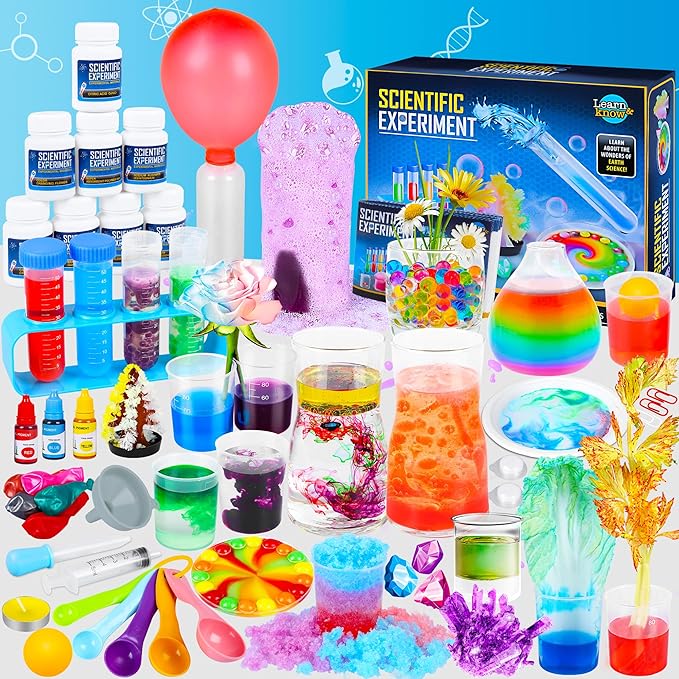 Science Kit for Kids,80 Science Lab Experiments,Scientist Costume Role Play STEM Educational Learning Scientific Tools,Bir...