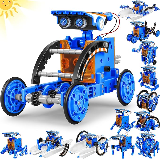 STEM 13-in-1 Education Solar Power Robots Toys for Boys Age 8+ , Educational Toy DIY Science Kits for Kids, Building Exper...