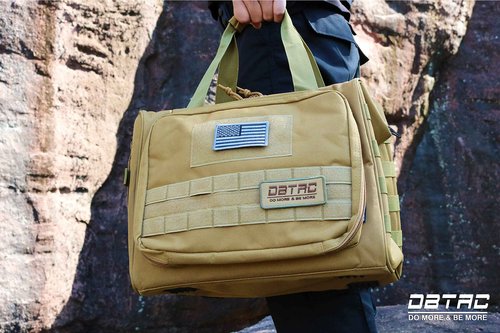 DBTAC Tactical Range Bag Large + Tactical Large Shoulder Pack with Sling (Tan)