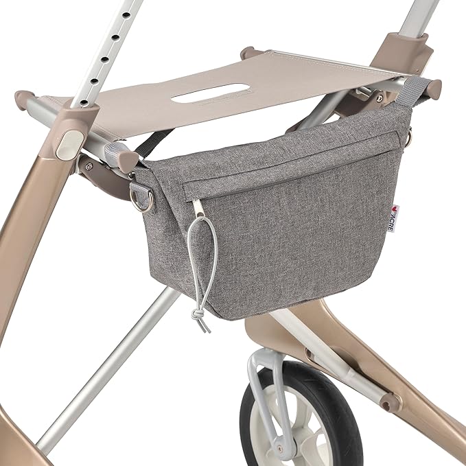 byACRE Carbon Ultralight Rollator Walker - 10.6 lbs Adult Walkers with 4 Wheels and Seat - Lightweight Seated Walkers with Wheels - Foldable Rolling Walker with Seat - Walker for Adults