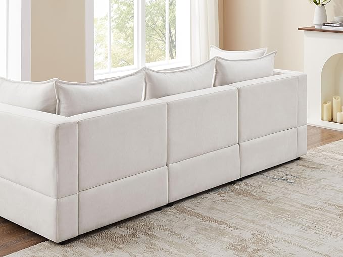 VANOMi Modular Sectional Sofa, 5 Seater Sofa with Reversible Chaise for Living Room, L Shape Sofa