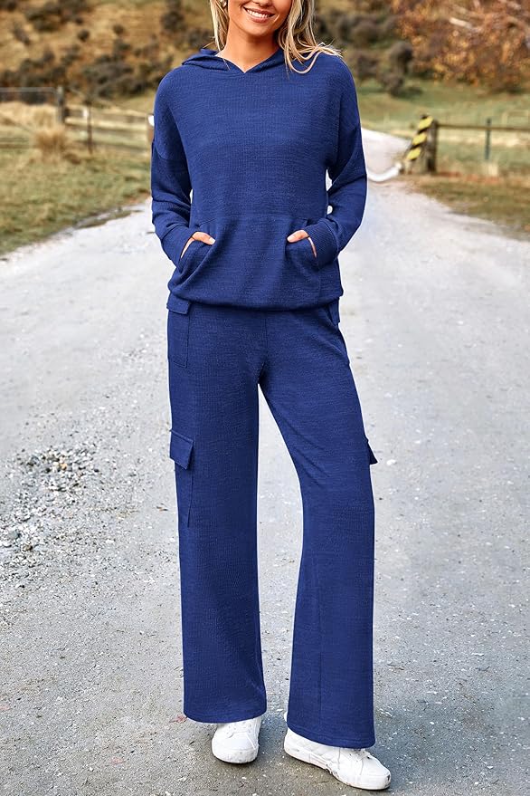 PRETTYGARDEN 2 Piece Sets for Women Fall 2026 Sweatsuits Outfits Lounge Matching Hoodie Set Travel Track Suits Winter Clothes