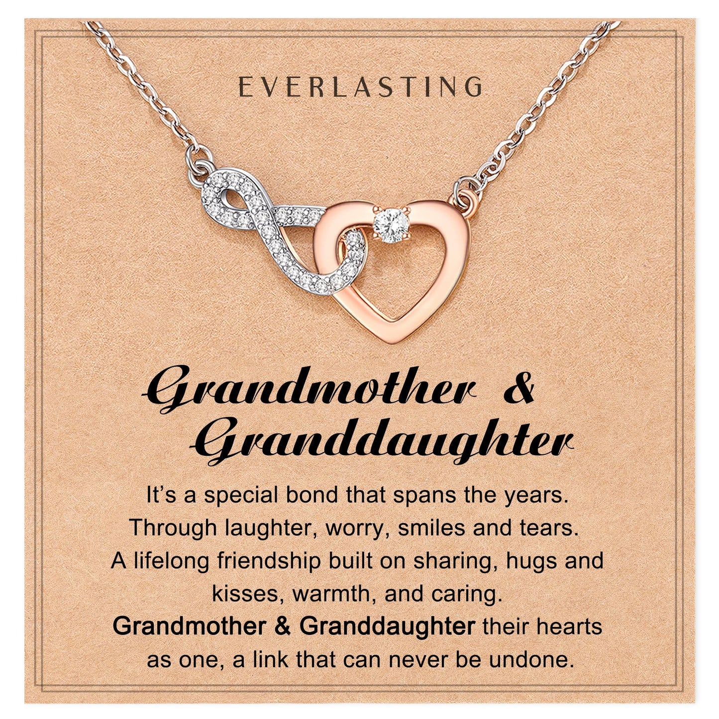 Shonyin Grandma Granddaughter Necklace Valentines Day Gifts for Grandma Granddaughter Mothers Day Gifts from Granddaughter Chris