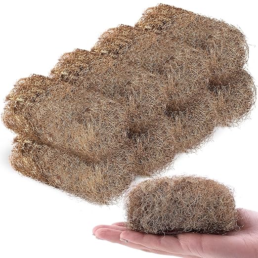 8 Pcs Fine Grade Bronze Wool Pads 0.7 Ounce Hand Pad Brass Wool Copper Soft and Reusable Bronze Pads for Polish, Smooth, Stand Strip Wood and Metals Surfaces