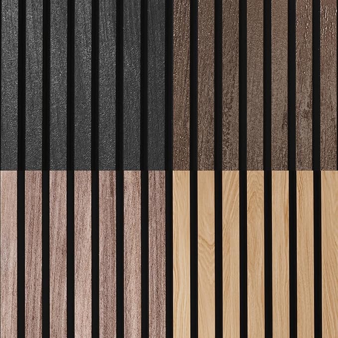 Samples-Pack Acoustic Slat Wall Panels - Soundproof Wood Paneling for Interior Decor