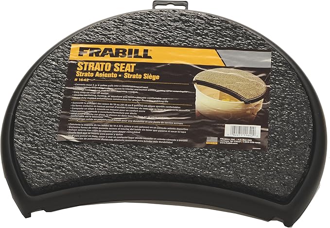 Frabill Strato Seat | Comfortable Snap on Lid with Foam Padding for Storage Bucket Seat Option