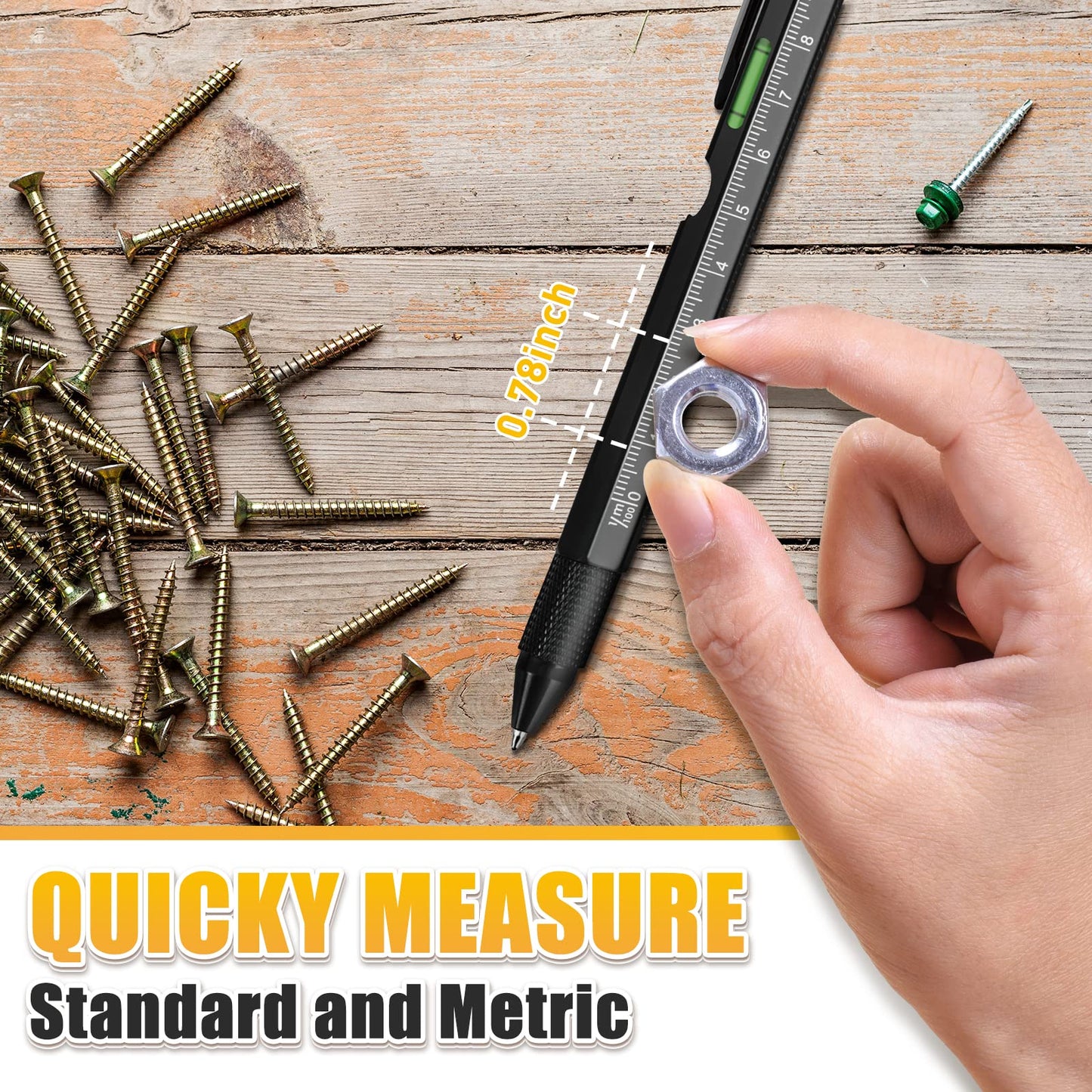 Stocking Stuffers for Men Adults, Gifts for Men 9 in 1 Multitool Pen, Mens Christmas Gifts for Dad, Boyfriend, Grandpa, Husband, Birthday Gifts for Men Who Have Everything, Birthday Gifts for Men
