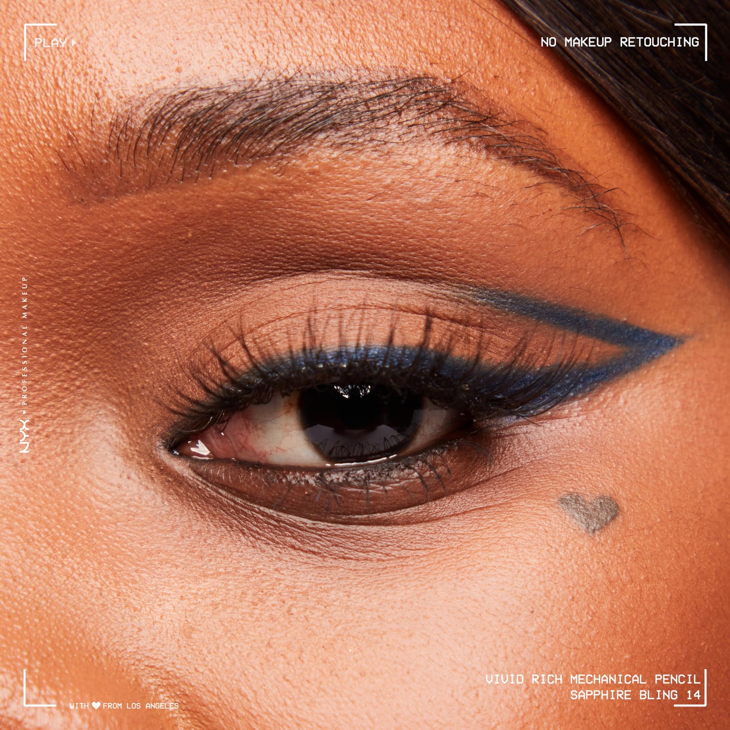 NYX PROFESSIONAL MAKEUP Mechanical Eye Pencil, Vivid Rich Mechanical, Creamy Retractable Eyeliner - Sapphire Bling, Deep Blue Ey