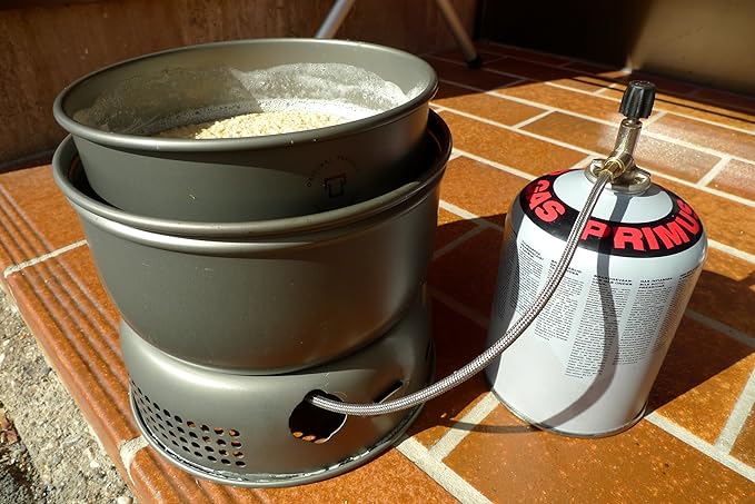 Trangia - 25-8 Ultralight Hard Anodized Camping Cookset with Gas Burner| Includes: Gas Stove, 2 HA Pots, HA Frypan, Kettl...