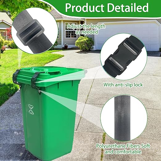 Trash-Can Lock for Animals: Garbage Can Lid Locks for Raccoon,Bear and Dog - 2 Pack