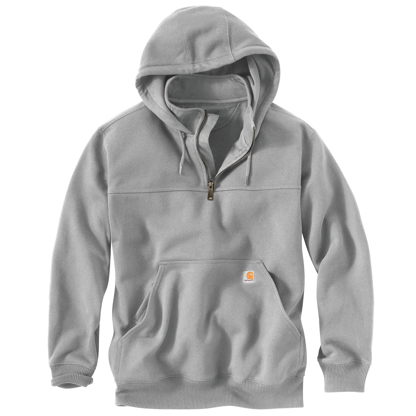 Carhartt mens Rain Defender Paxton Heavyweight Hooded Sweatshirt work utility shirts, Heather Gray, Large US