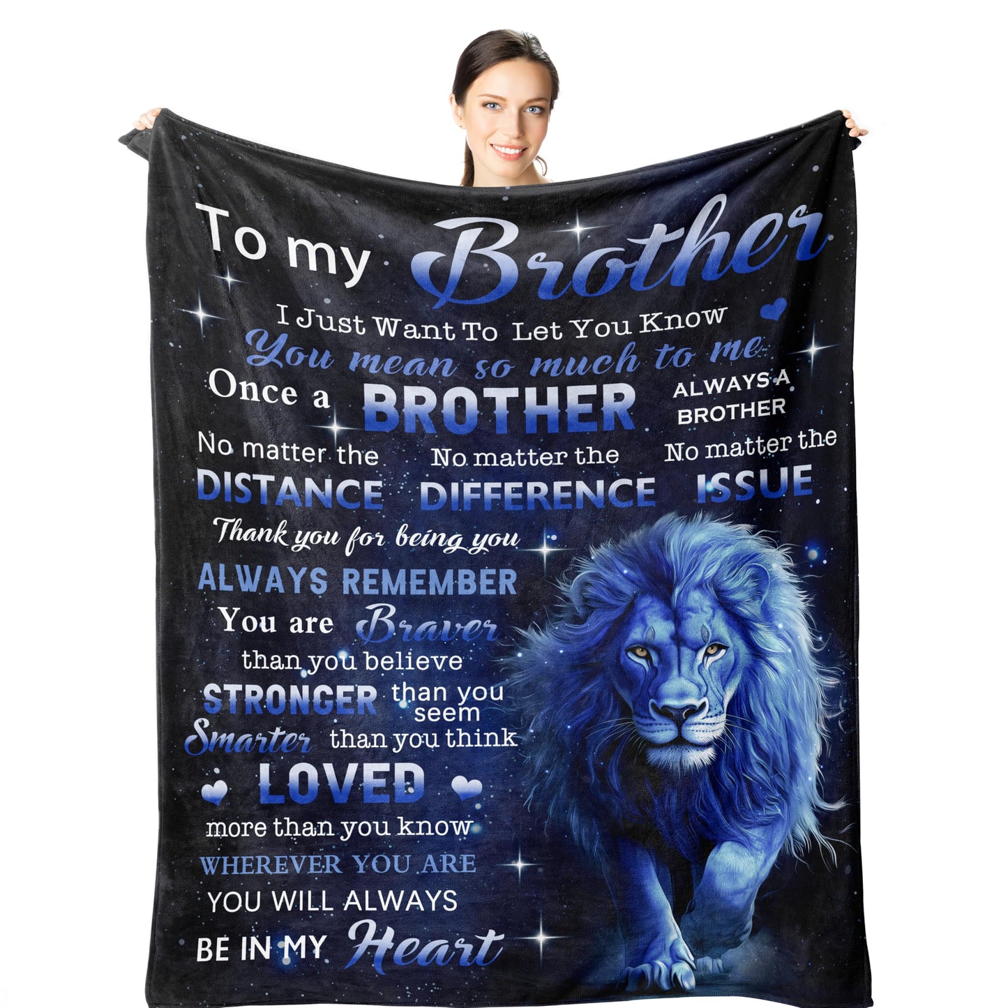 Wisegem Gifts for Brother - Big Brother Gift 60"x 50" Blanket - Birthday Gifts for Brother - Gift for Brother from Sister Brother- Funny Brother Presents - Cool Little Brothers Graduation Gift Ideas
