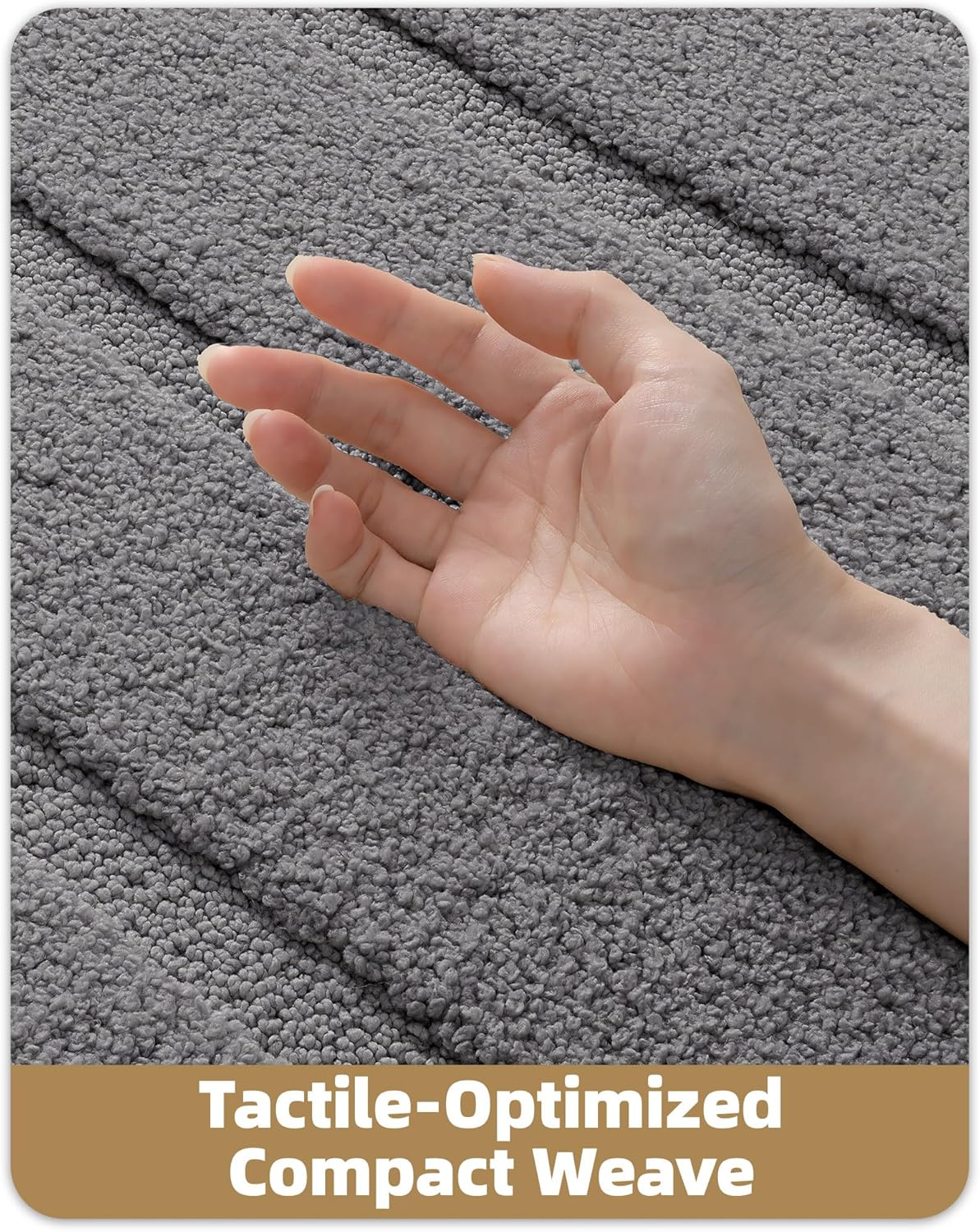 Color&Geometry Ultra Soft Plush Bathroom Rugs Non Slip Washable Bath Mat with Rubber Backing, Fluffy Absorbent Machine Carpet for Bathroom Floor, Tub and Shower, 24"x44", Dark Grey