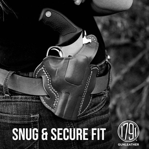 1791 GUNLEATHER Taurus Judge Holster, Leather Thumb Break Revolver Holster for Z Frame Revolvers fits Taurus Judge (2.5" Cyl), Taurus Public Defender, SW Governor - Right Handed