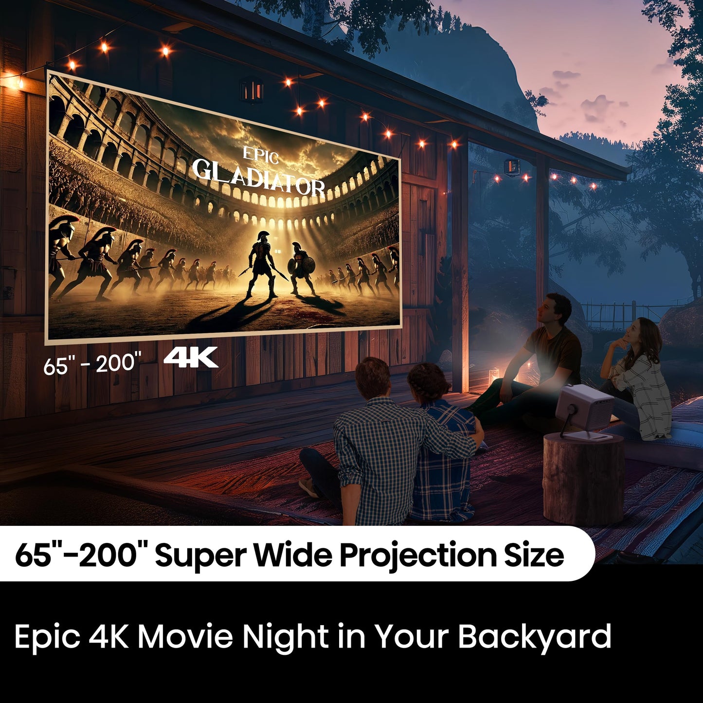 Hisense M2 Pro, Triple Laser Smart Portable Lifestyle Projector, 4K UHD, 65” – 200”, 1,300 Lumens, Dolby Vision,Optical Zoom, Intelligent Screen Adjustments, Vidaa OS, Netflix Included (2025 Model)