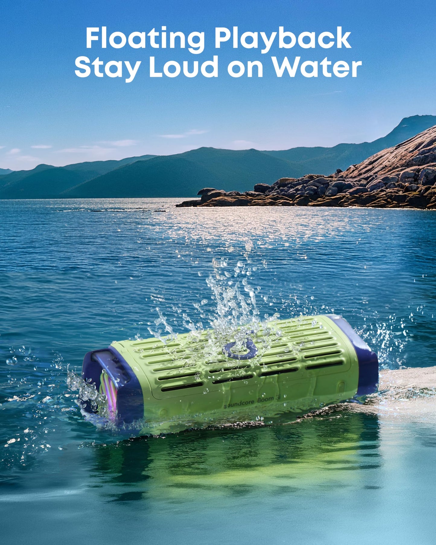 Soundcore Boom 3I By Anker, Rugged Outdoor Speakers, Ip68 Waterproof, Floating Playback, Saltwater-Resistant, Bassup 2.0, 50W Po