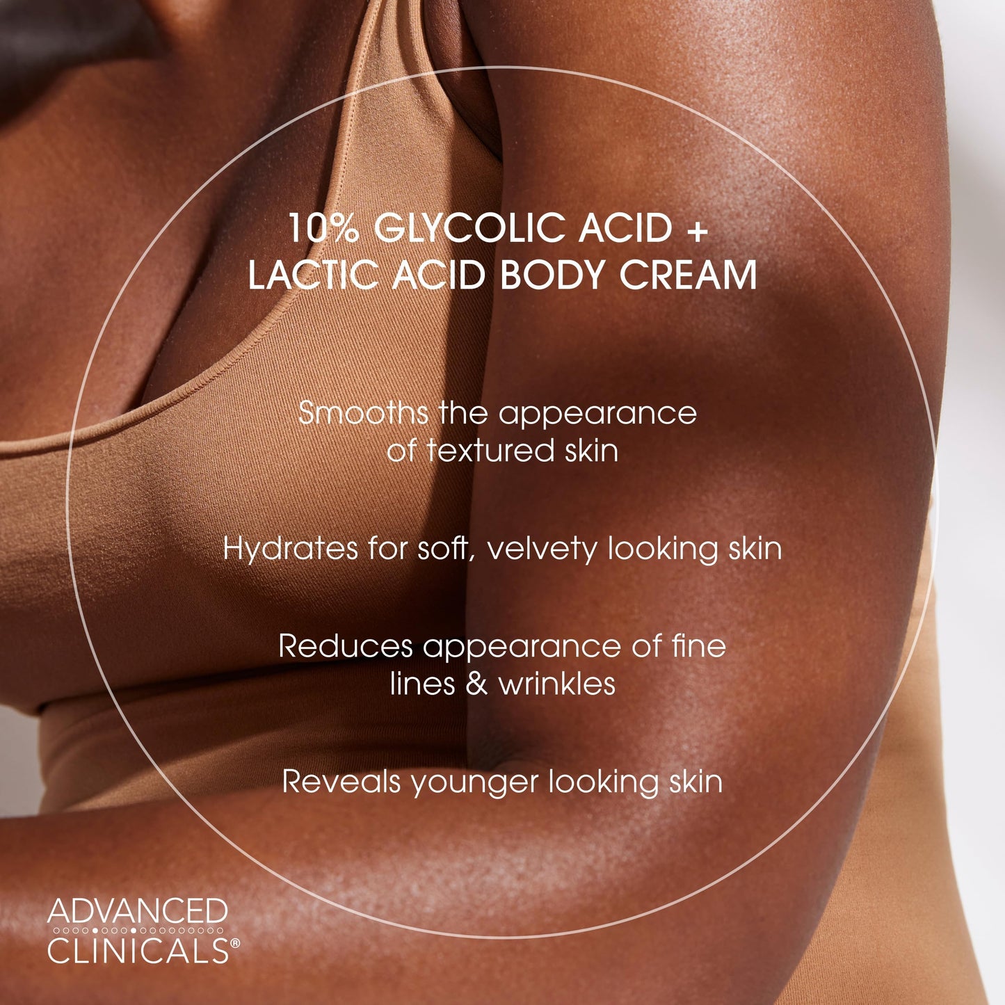 Advanced Clinicals 10% Glycolic Acid + Lactic Acid Lotion Exfoliant Moisturizing Cream With Hyaluronic Acid Moisturizer | AHA Ex