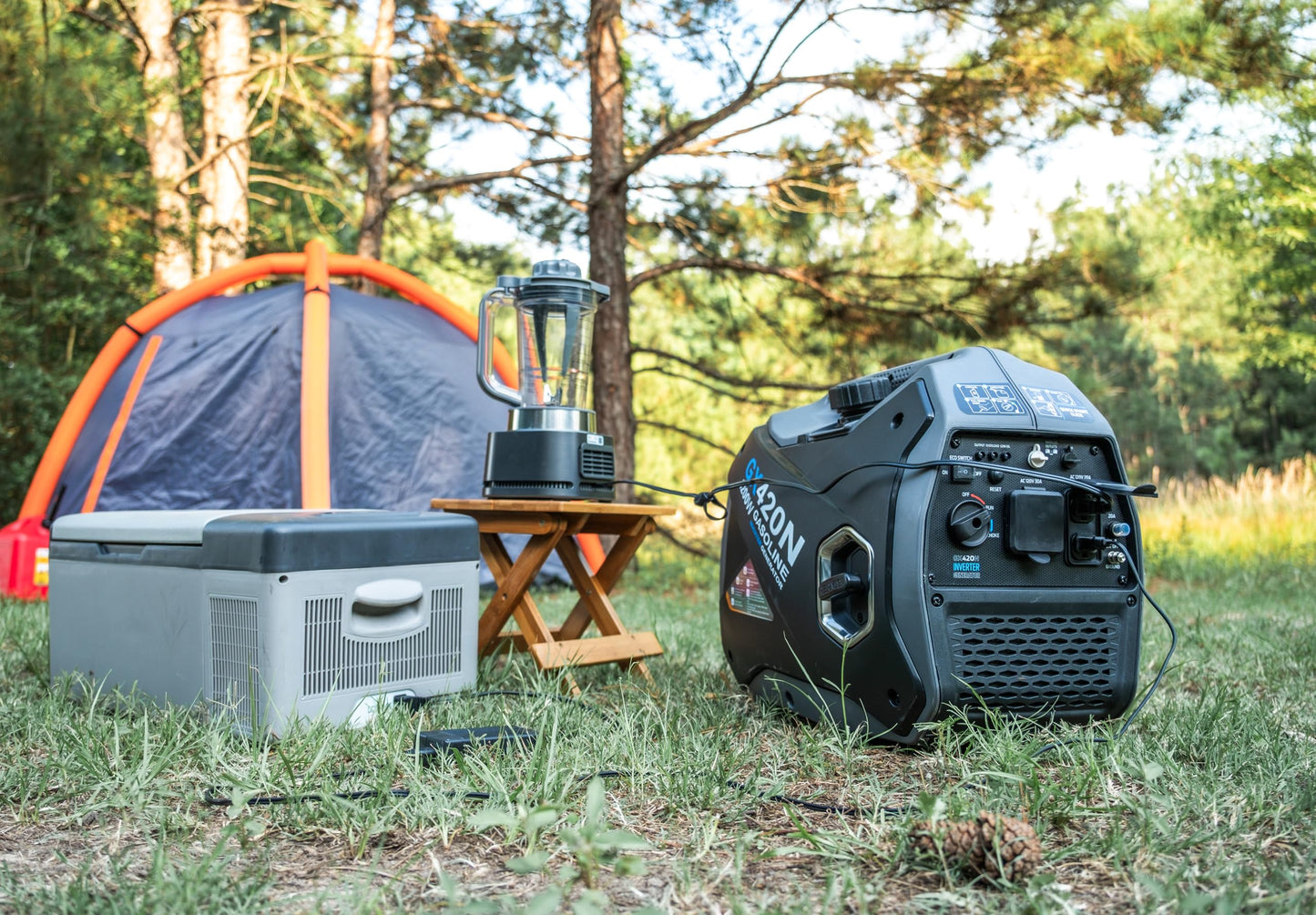 Pulsar 4,200W Portable Gas-Powered Quiet Inverter Generator for Home Emergency Backup, Parallel Capability, RV Ready, Long Run Time, GX420N
