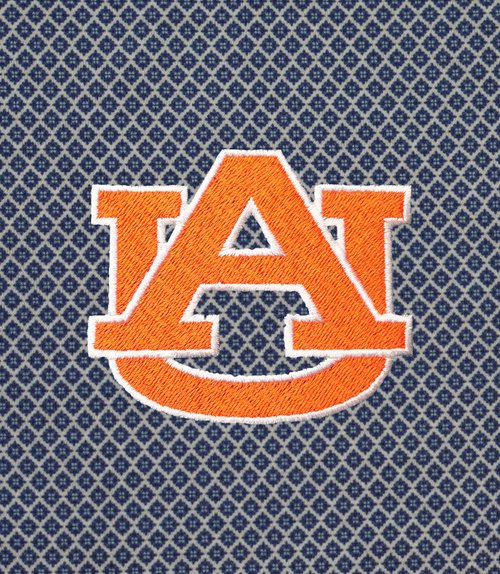 Vantage Apparel Men's Collegiate Premium Moisture Wicking Stretch Fit Diamond Print Polo, Auburn Tigers, Navy, Medium