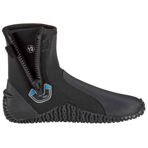 Rapido Boutique Collection Wise 7mm Neoprene Wetsuit Zipper Dive Boot, Great Scuba Diving Snorkeling Surf Boots | Anti-Slip Rubber Sole Booties for Men and Women (Black, US M: 14, US W: 15) (7MM, 8)