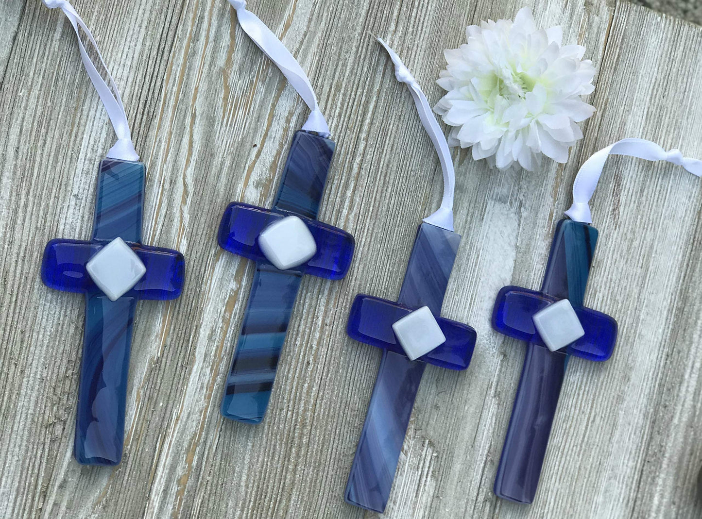 Sentimental Gift for Grandpa from Granddaughter/Grandson for Father's Day/Christmas/Birthday-Handmade in USA Glass Cross-Religious Gift for Grandpa -Gift for Grandfather