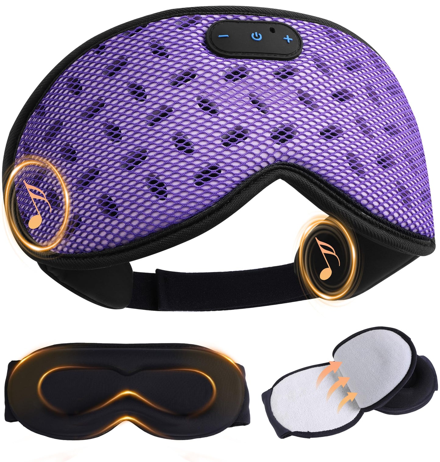 Sleep Mask Headphones with Bluetooth 5.4, LC-dolida Wireless Music Eye Mask for Sleeping Headphones Detachable 3D Eye Cups Cooling Breathable Bluetooth Eye Mask for Side Sleepers