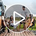 2 Pack Portable Camping Chairs Folding Lawn Chair Outdoor Lightweight Beach Chair with Cup Holder & Carry Bag for Outside ...