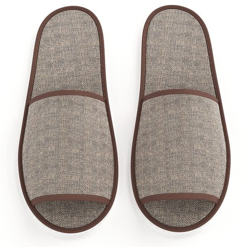 Maeline Bulk 30 Pairs Disposable House Slippers for Family, Guests - Slip-on Open Toe Indoor Home Spa Hotels Office Slipper for Women, Men